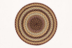 braided jute mat in plain background