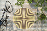 braided jute rug in a living room setting
