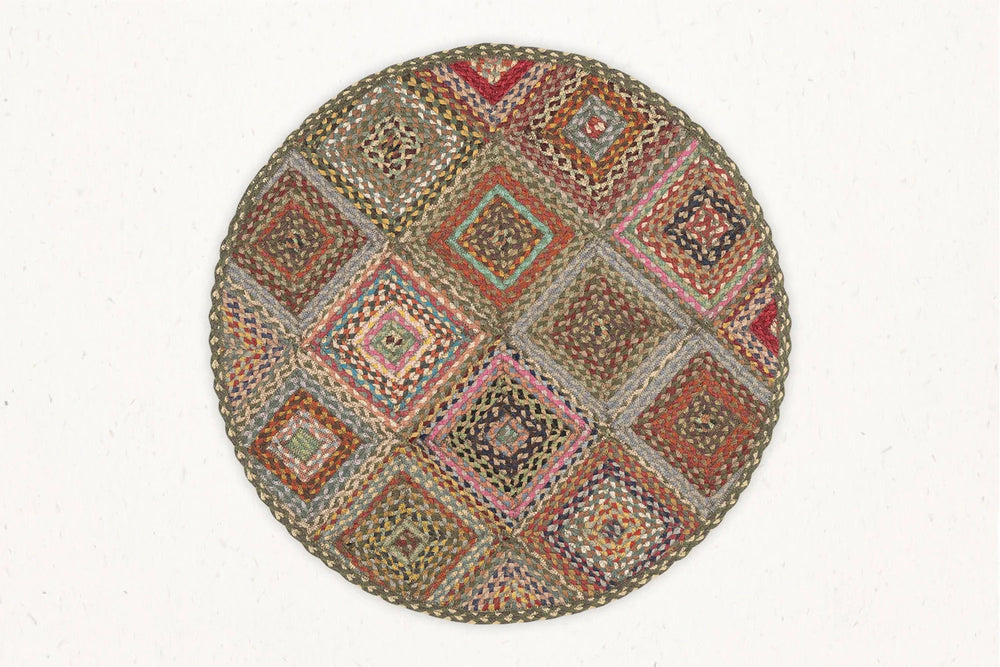 MBQP-012 - Multi Braid Area Rug - 3'x3' Feet