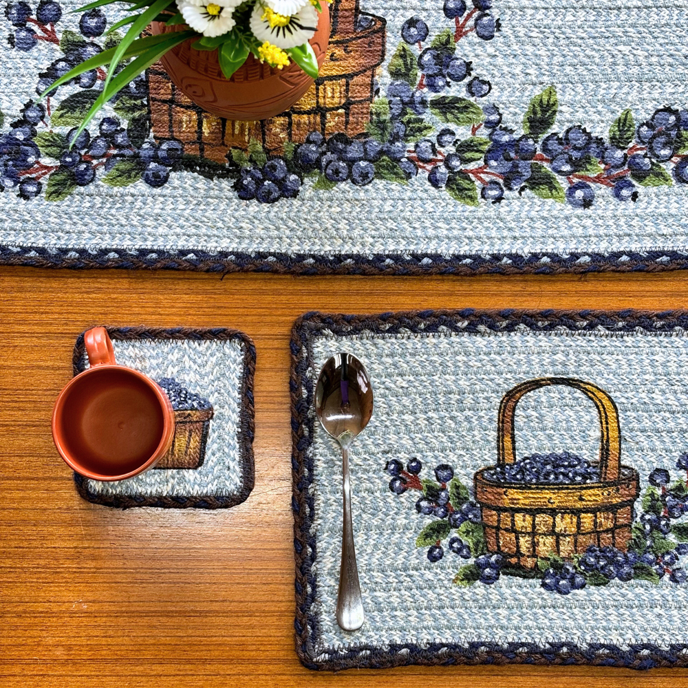 Blueberries Basket - 6 Piece Table Set