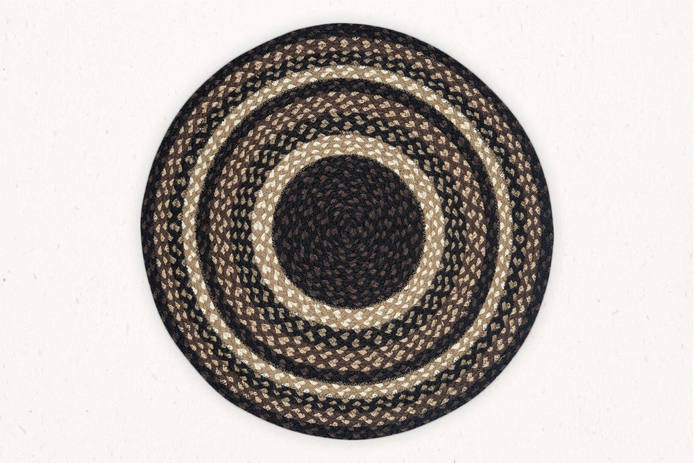braided jute mat in plain background