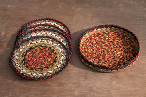 
                
                    Load image into Gallery viewer, braided jute trivet set of 4 
                
            